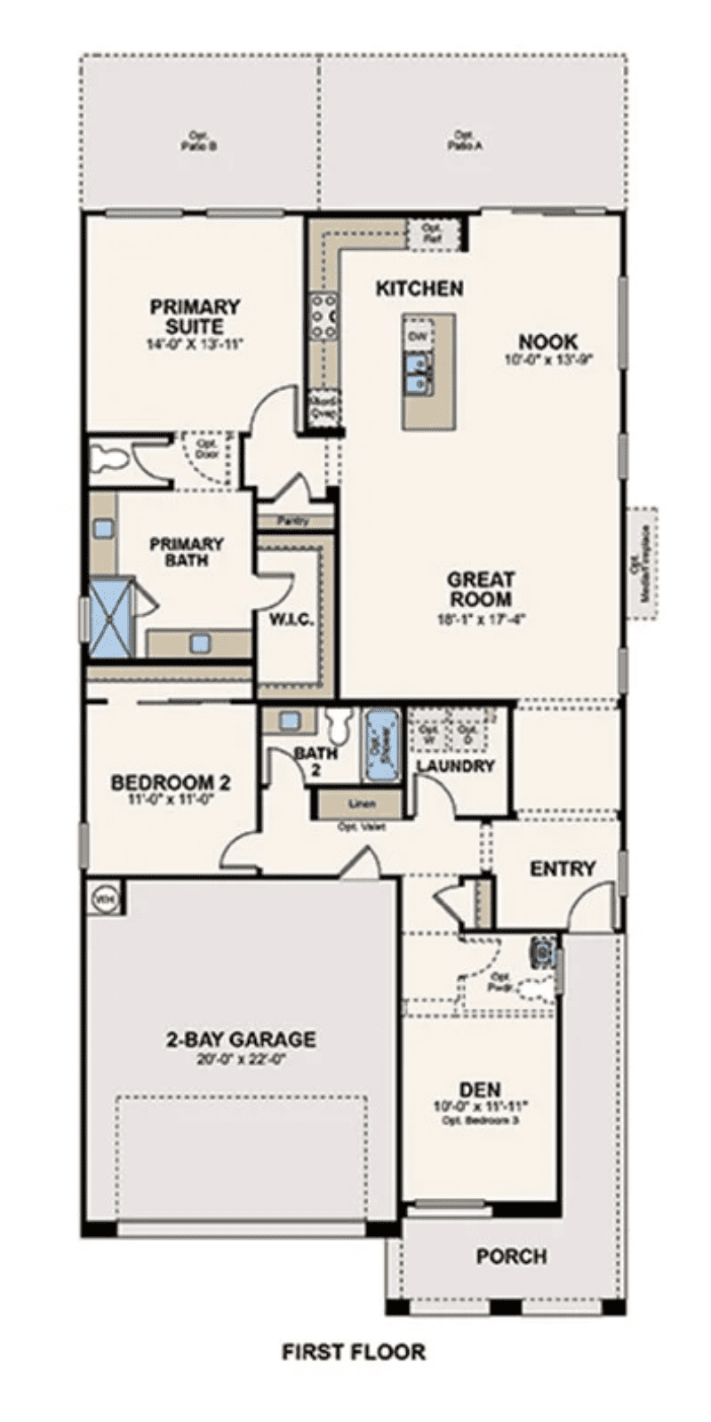 Residence 1742  by Century Communities Floorplan - Skye Canyon, Las Vegas