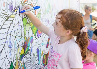 child coloring wall at skye canyon chalk and cheers 2021