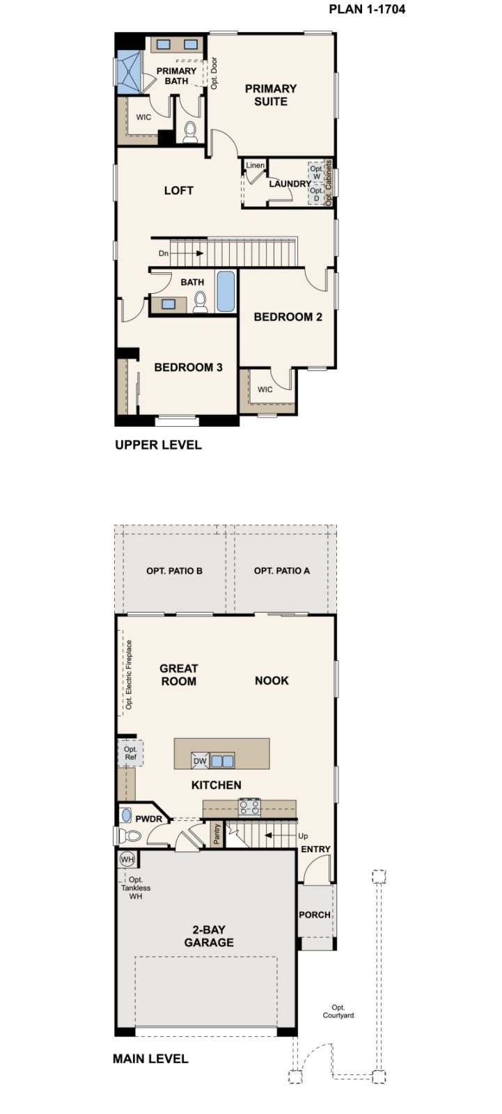 Residence 1704  by Century Communities Floorplan - Skye Canyon, Las Vegas