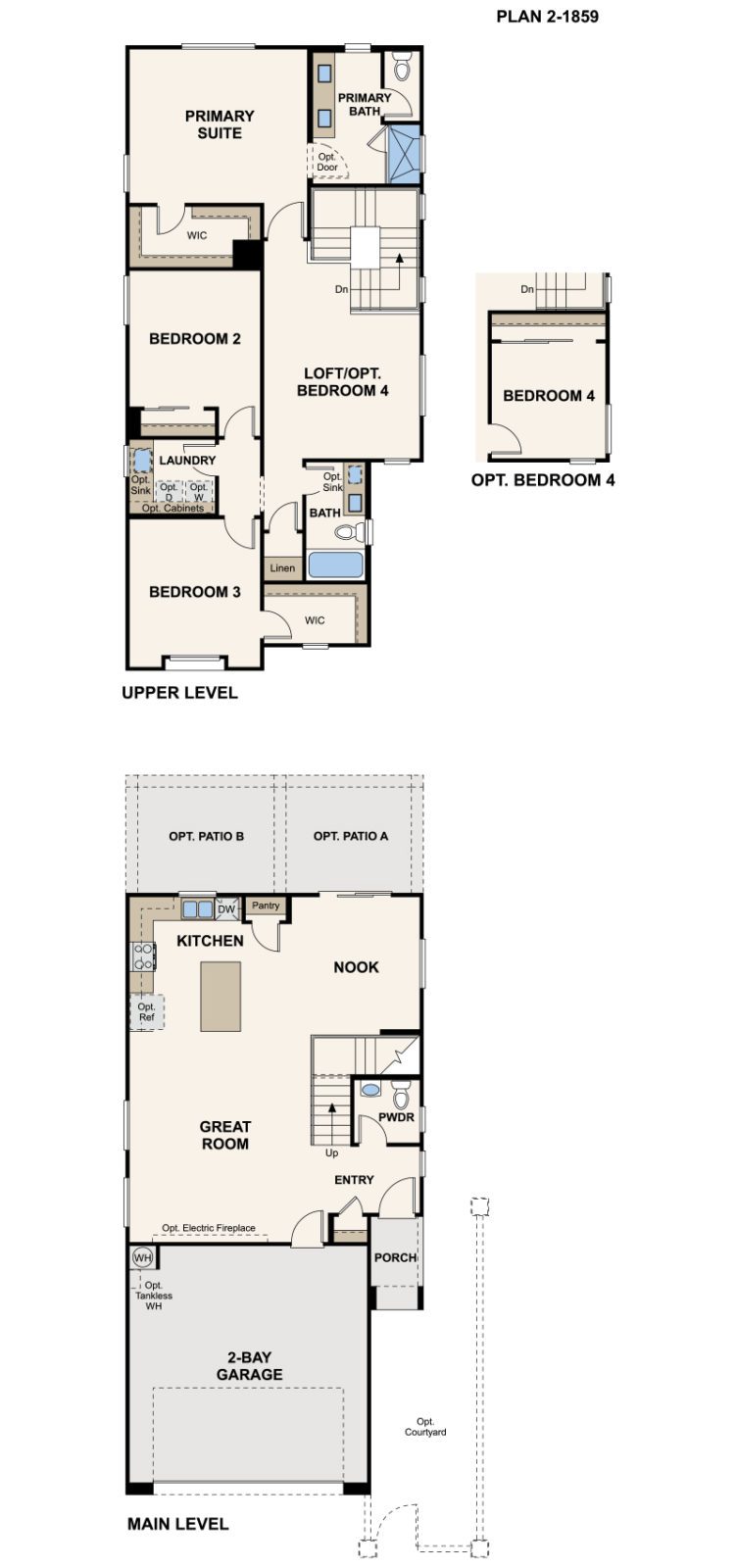 Residence 1859  by Century Communities Floorplan - Skye Canyon, Las Vegas