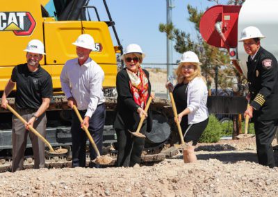 city of las vegas officials at ground breaking ceremony of new fire station