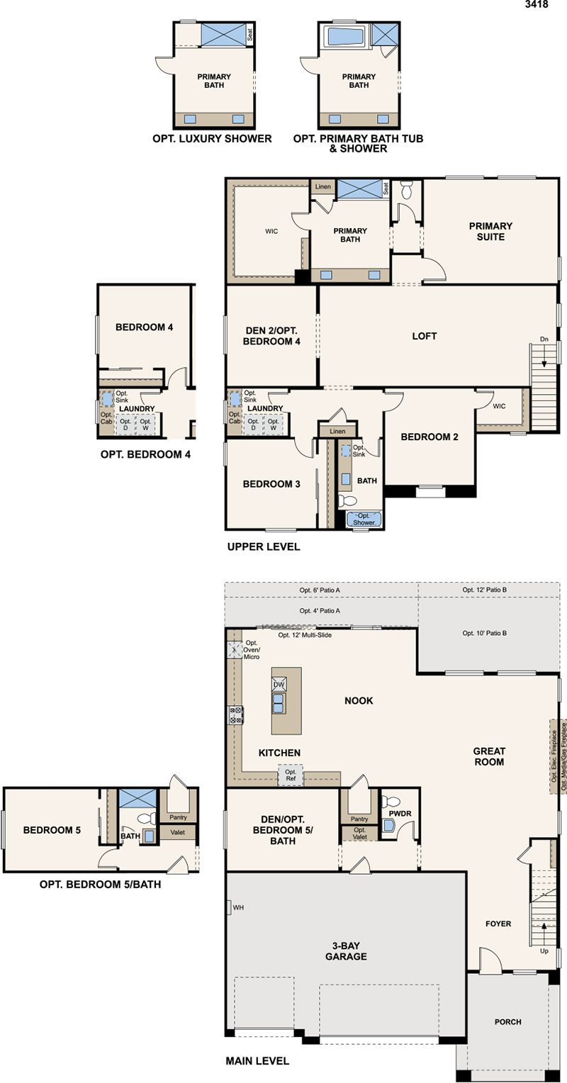 Residence 3418  by Century Communities Floorplan - Skye Canyon, Las Vegas