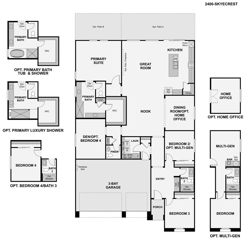 Residence 2400  by Century Communities Floorplan - Skye Canyon, Las Vegas
