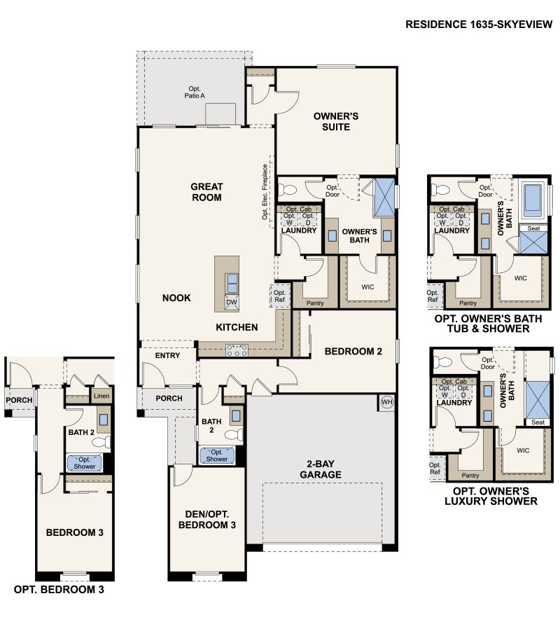 Residence 1635  by Century Communities Floorplan - Skye Canyon, Las Vegas
