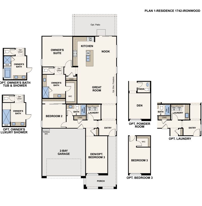 Residence 1742  by Century Communities Floorplan - Skye Canyon, Las Vegas
