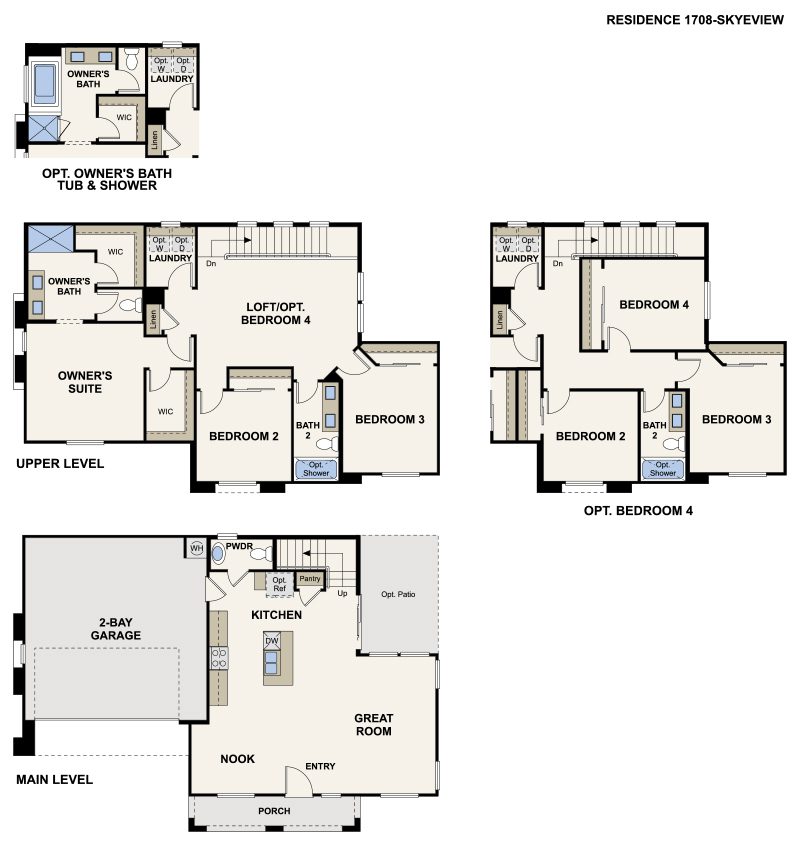 Residence 1708  by Century Communities Floorplan - Skye Canyon, Las Vegas